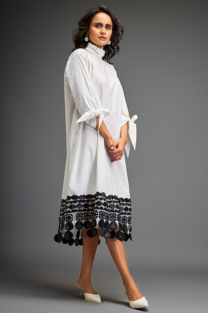 White Cotton Midi Summer Dress by Deepika Arora at Pernia's Pop Up Shop