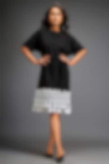 Black Ponte Roma Summer Dress by Deepika Arora at Pernia's Pop Up Shop