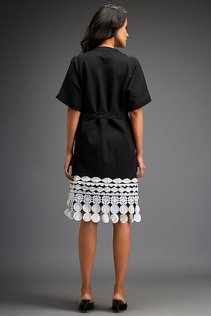 Black Ponte Roma Summer Dress by Deepika Arora at Pernia's Pop Up Shop