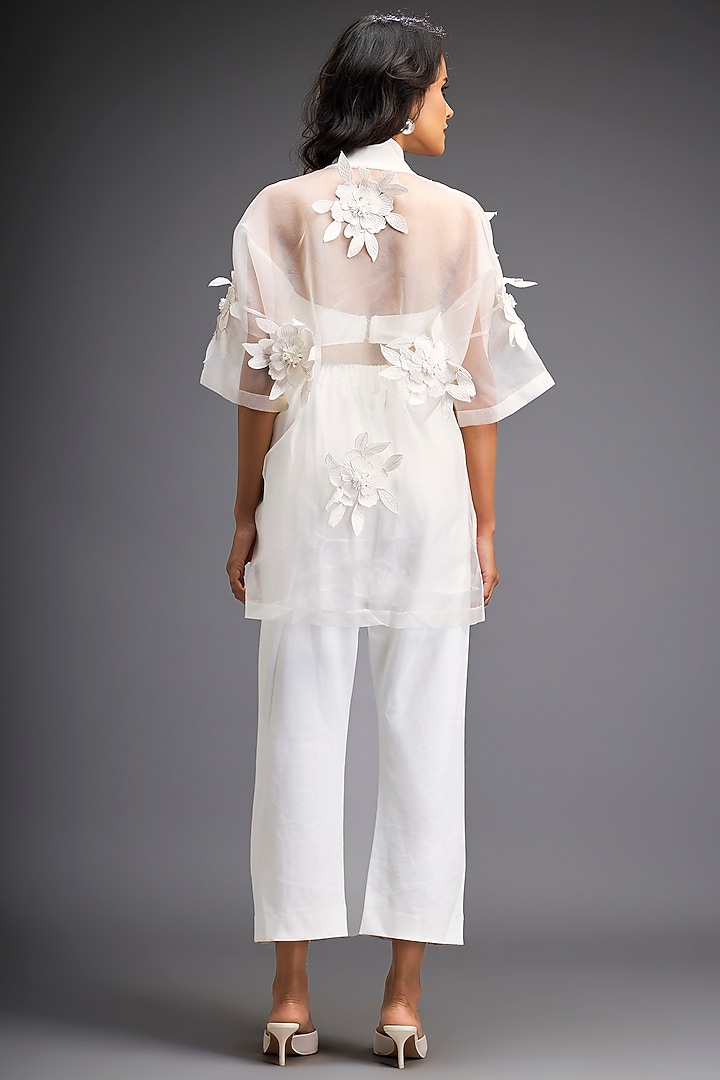 White Organza Co-Ord Set by Deepika Arora at Pernia's Pop Up Shop