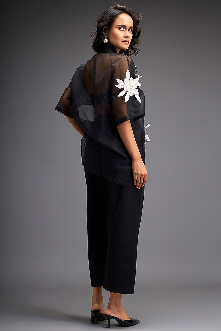 Black & White Organza Co-Ord Set by Deepika Arora at Pernia's Pop Up Shop