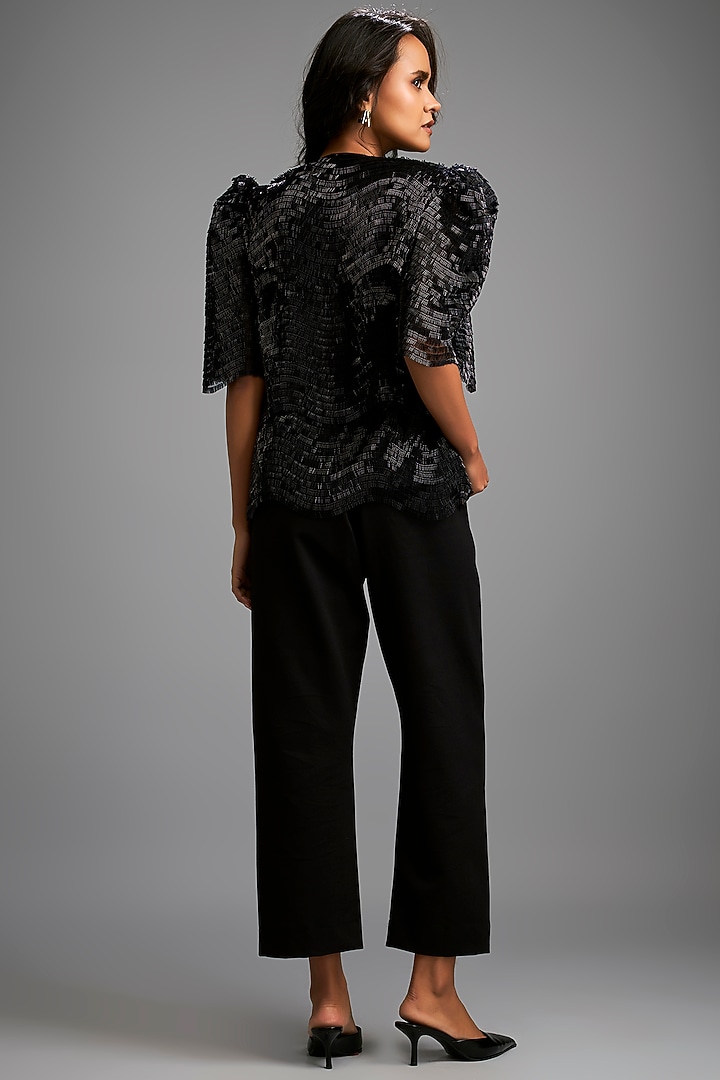 Black Scuba & Roma Top by Deepika Arora at Pernia's Pop Up Shop