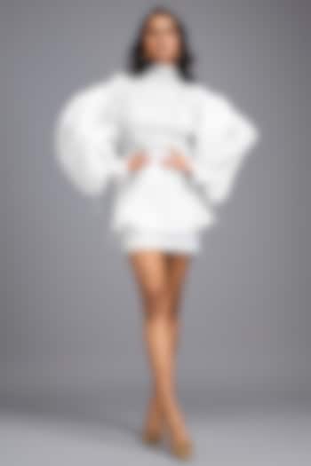 White Pleated Top by Deepika Arora at Pernia's Pop Up Shop