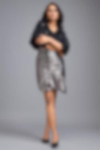 Metallic Gold Cotton Ruffled Skirt Set by Deepika Arora at Pernia's Pop Up Shop