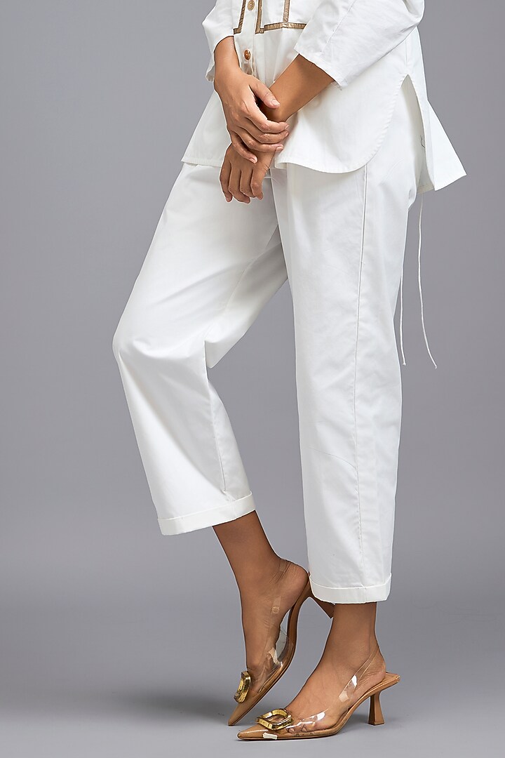 White Cotton Co-Ord Set by Deepika Arora at Pernia's Pop Up Shop
