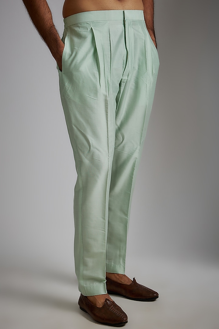 Aqua Cotton Silk Kurta Set by Darshika at Pernia's Pop Up Shop