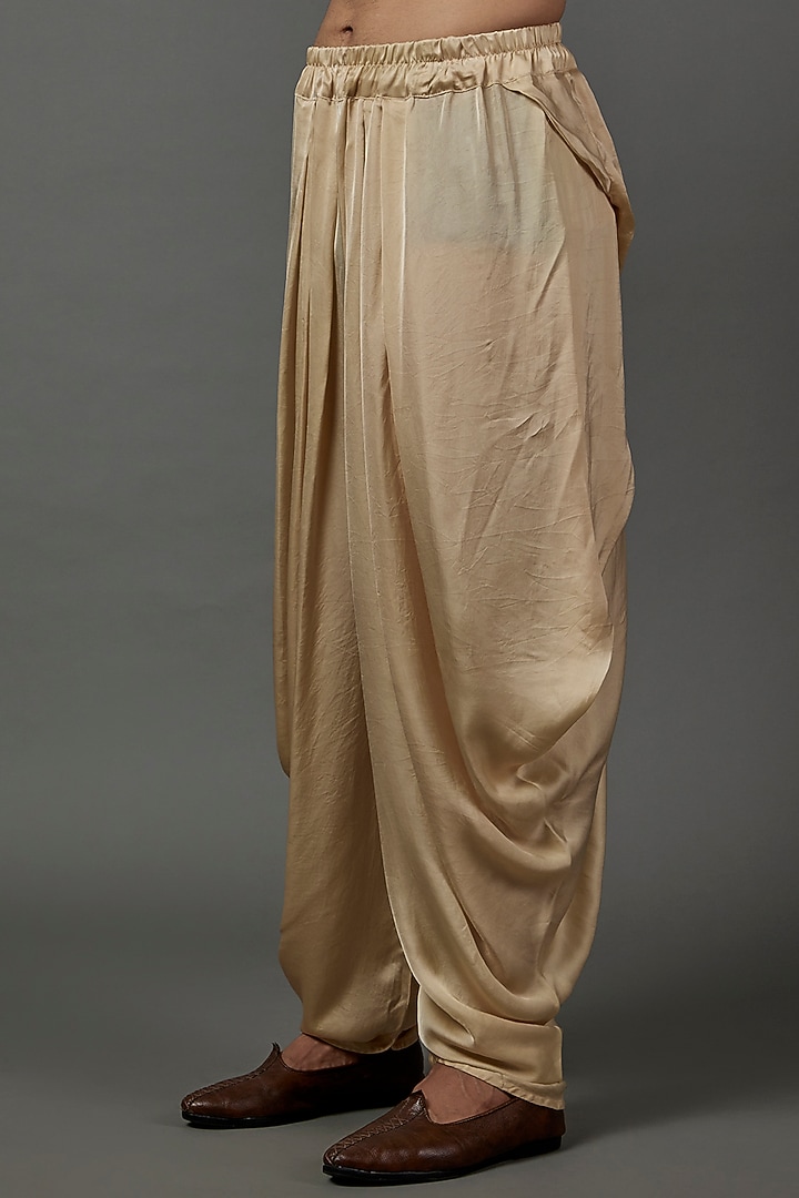 Beige Embroidered Wedding Indowestern Set by Darshika at Pernia's Pop Up Shop