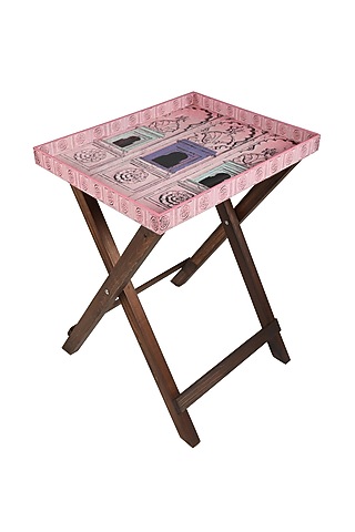Pink Butler Folding Table by Artychoke