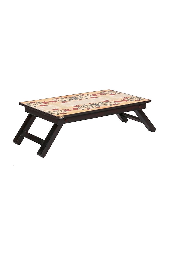Red Motif Folding Bed Table by Artychoke