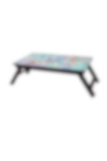 Light Blue Wood Folding Bed Table by Artychoke