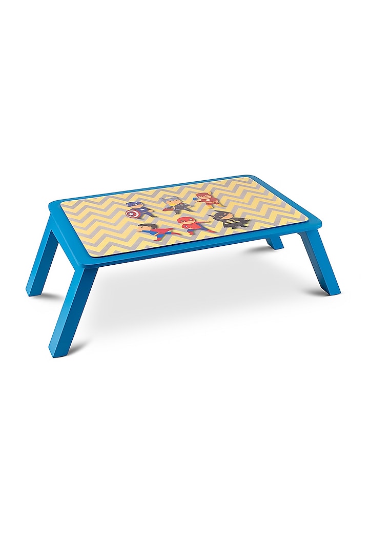 Blue Wood Folding Table by Artychoke