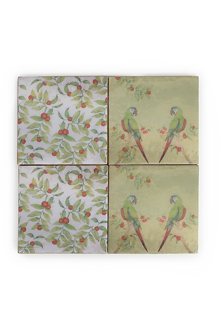 Green Wood Square Coasters (Set of 4) by Artychoke at Pernia's Pop Up Shop