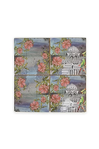 Multi-Colored Wood Square Coasters (Set of 4) by Artychoke