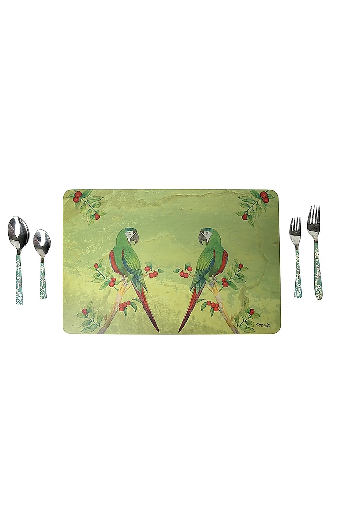 Green Wood Table Mats (Set of 6) by Artychoke at Pernia's Pop Up Shop