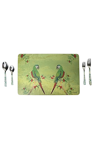 Green Wood Table Mats (Set of 6) by Artychoke