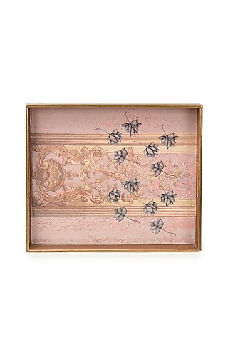 Pink Wood Handcrafted Tray by Artychoke
