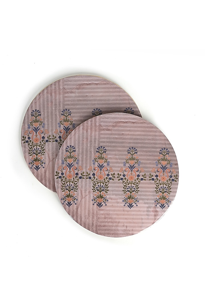 Pink Wood Trivet Set (Set of 2) by Artychoke at Pernia's Pop Up Shop