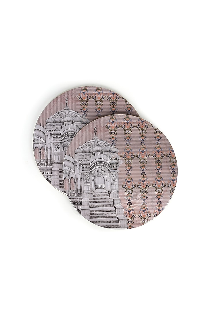 Pink Wood Trivet Set (Set of 2) by Artychoke at Pernia's Pop Up Shop