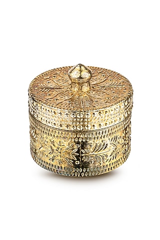 Gold Glass Handcrafted Storage Box by Artychoke