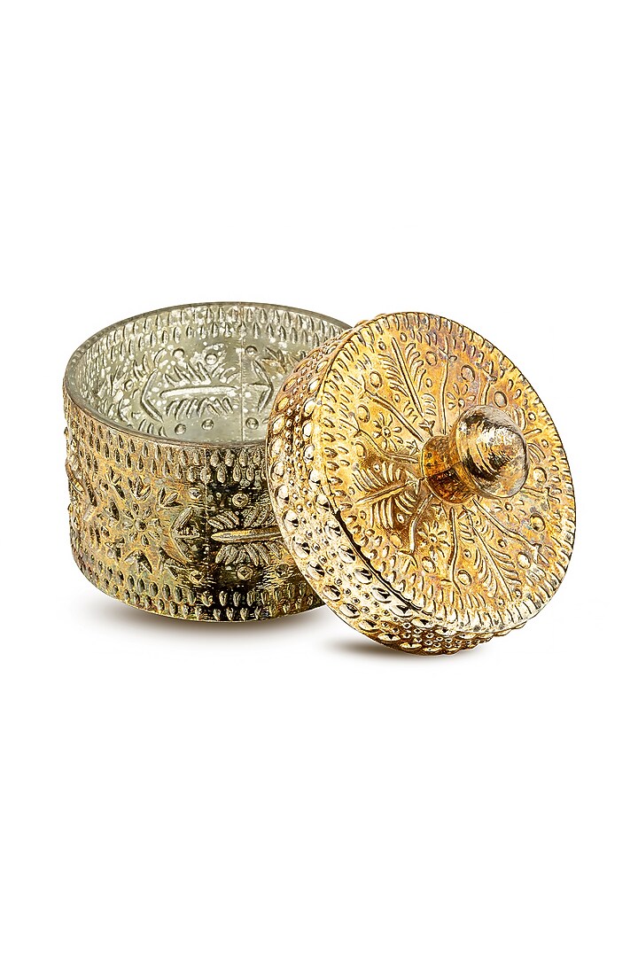 Gold Glass Handcrafted Storage Box by Artychoke at Pernia's Pop Up Shop