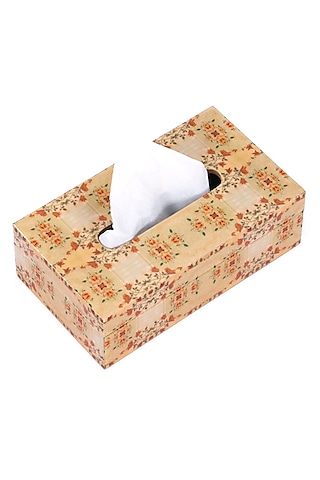 Sepia Brown Wood Tissue Box by Artychoke