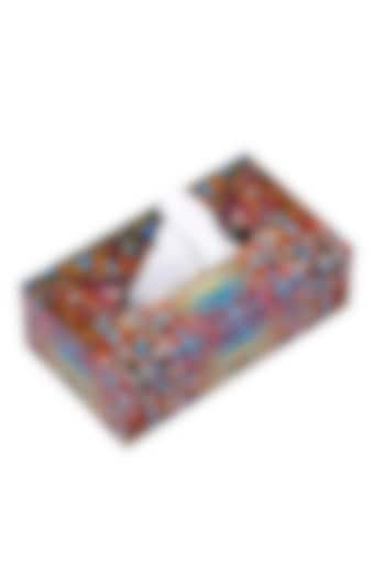 Multi-Colored Wood Tissue Box by Artychoke