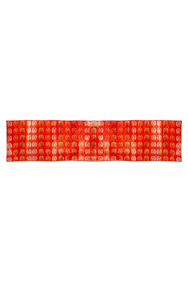 Orange Velvet Handcrafted Table Runner by Artychoke at Pernia's Pop Up Shop