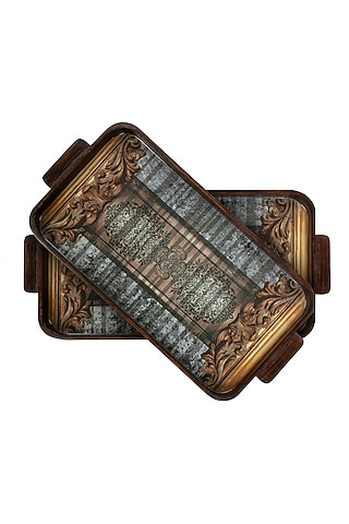 Grey Mango Wood Tray by Artychoke