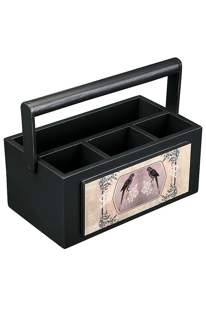 Pink & Beige Wooden Caddy Organiser by Artychoke at Pernia's Pop Up Shop