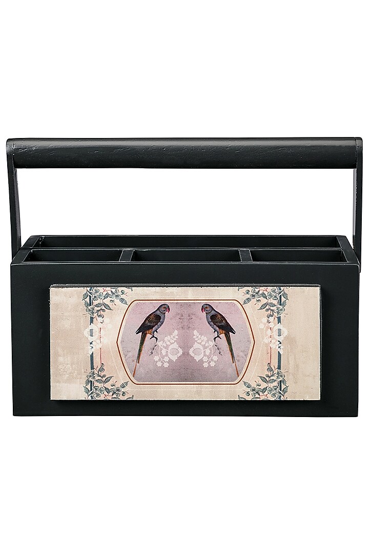 Pink & Beige Wooden Caddy Organiser by Artychoke at Pernia's Pop Up Shop