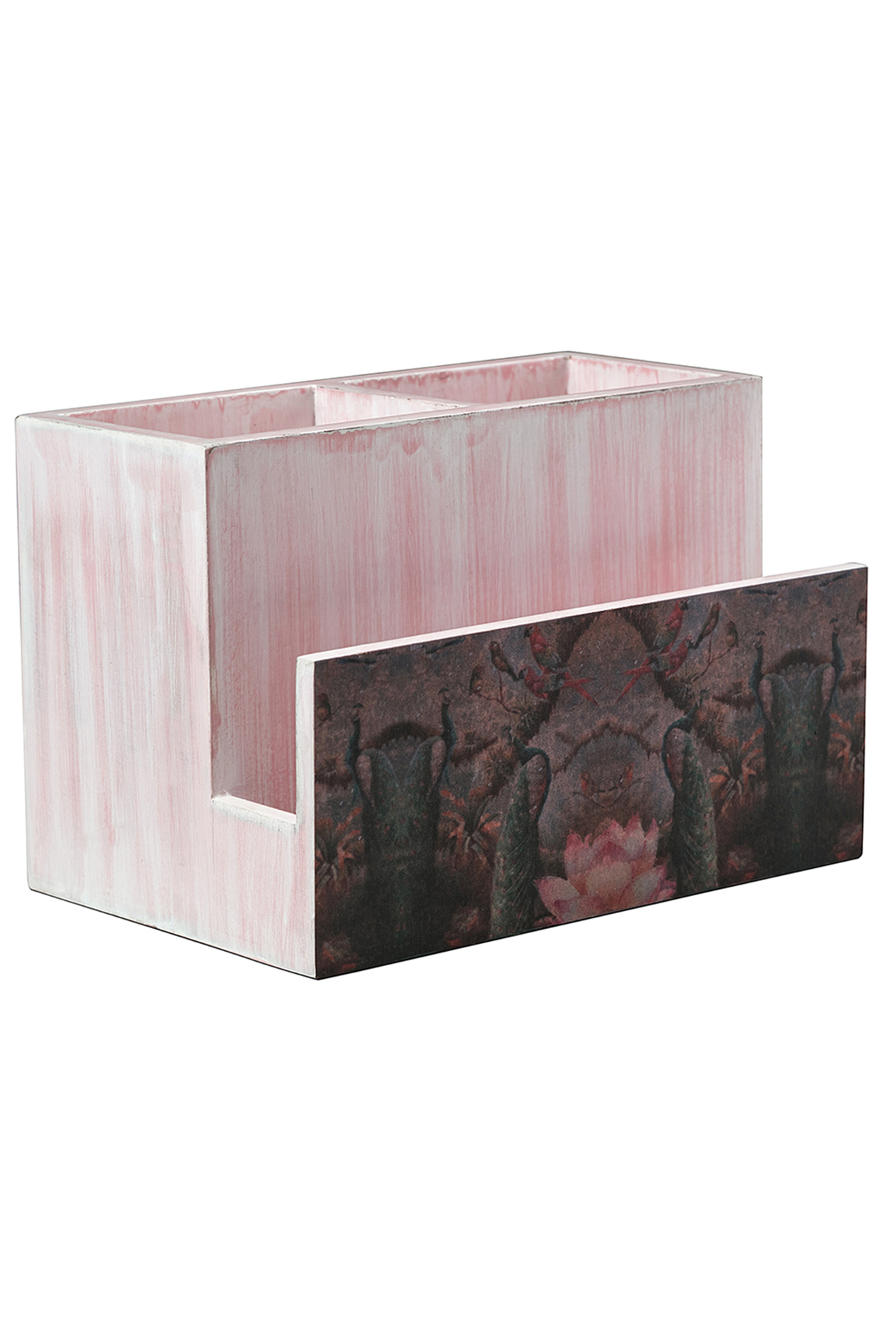 Pink & White Wooden Organiser  by Artychoke