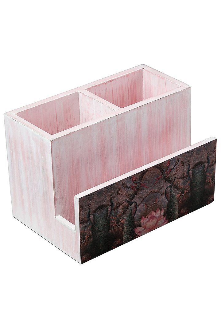 Pink & White Wooden Organiser by Artychoke at Pernia's Pop Up Shop
