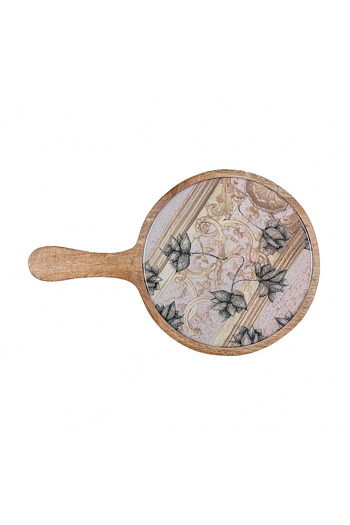 Pastel Pink Antique Lotus Pizza Platter by Artychoke at Pernia's Pop Up Shop