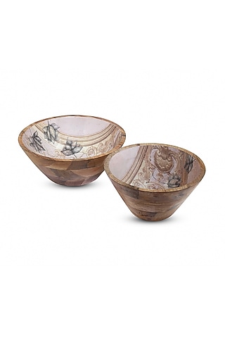 Pastel Pink Antique Lotus Bowls (Set of 2) by Artychoke
