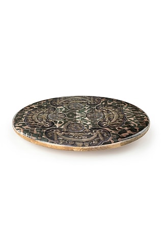 Grey Antique Motif Lazy Susan by Artychoke
