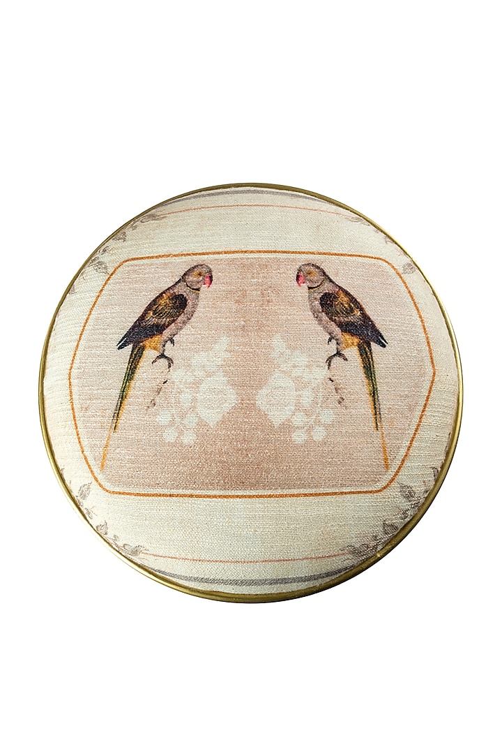 White & Gold Parrot Boota Stool by Artychoke at Pernia's Pop Up Shop