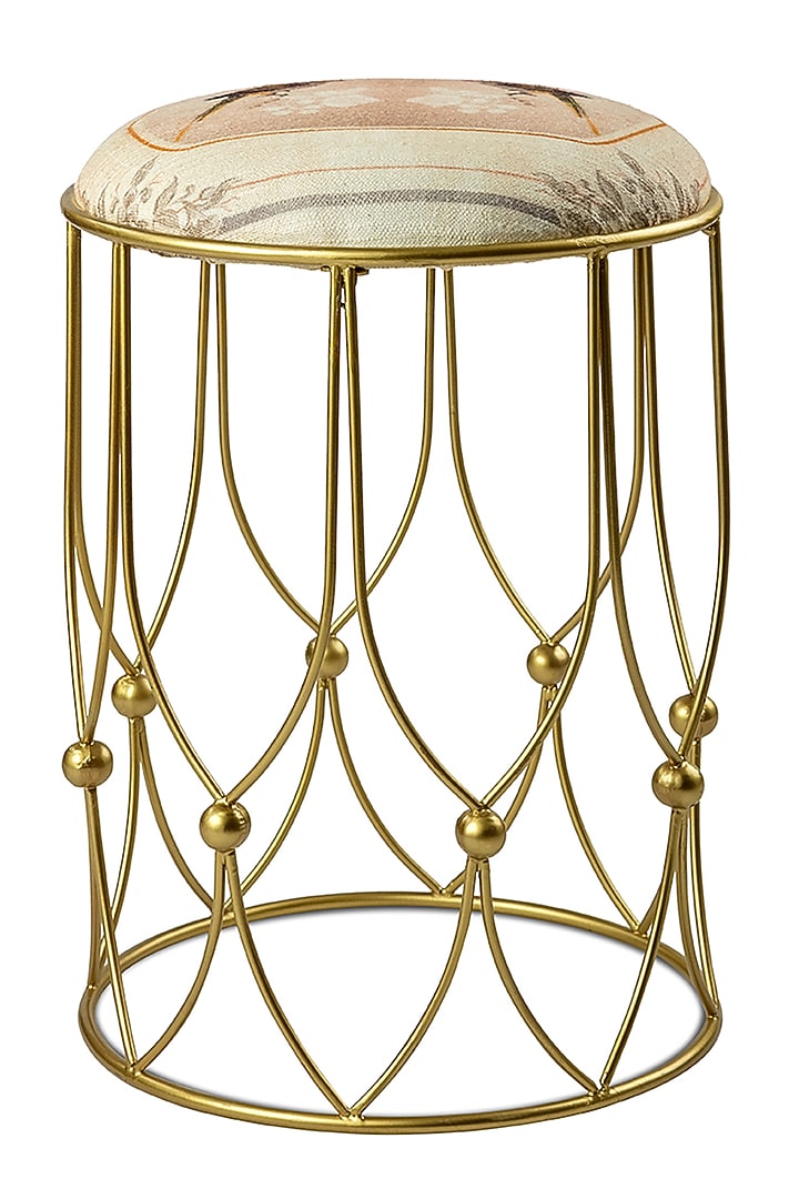 White & Gold Parrot Boota Stool by Artychoke at Pernia's Pop Up Shop