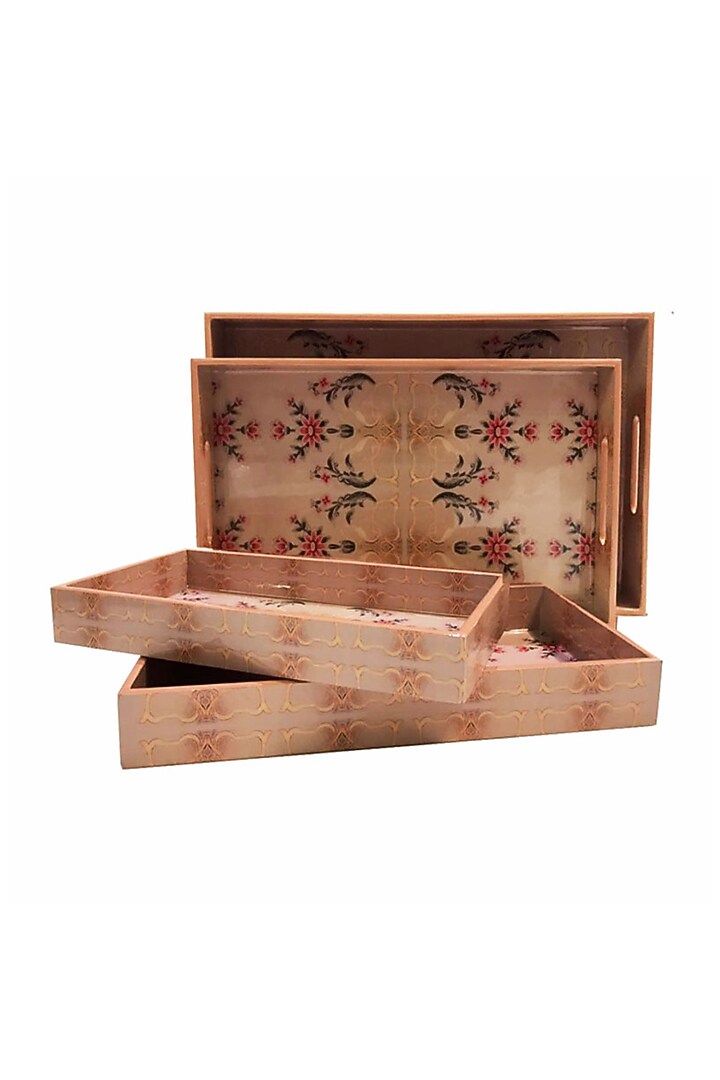 Rose Quartz High Gloss Trays (Set of 4) by Artychoke at Pernia's Pop Up Shop