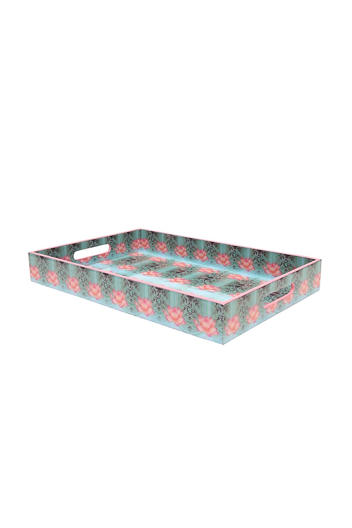 Ivory Lotus High Gloss Trays (Set of 4) by Artychoke at Pernia's Pop Up Shop