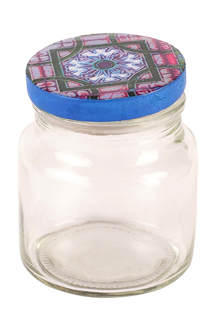 Royal Blue Jar and Tray Set (Set of 3) by Artychoke at Pernia's Pop Up Shop