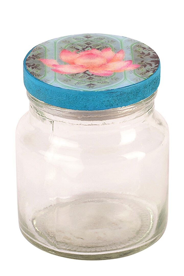 Blue Lotus Jar and Tray Set (Set of 3) by Artychoke at Pernia's Pop Up Shop