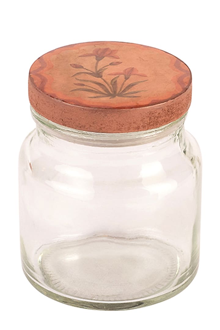 Red Rustica Jar and Tray Set (Set of 3) by Artychoke at Pernia's Pop Up Shop
