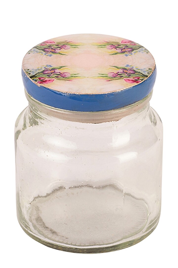 Pink Watercolor Jar and Tray Set (Set of 5) by Artychoke at Pernia's Pop Up Shop
