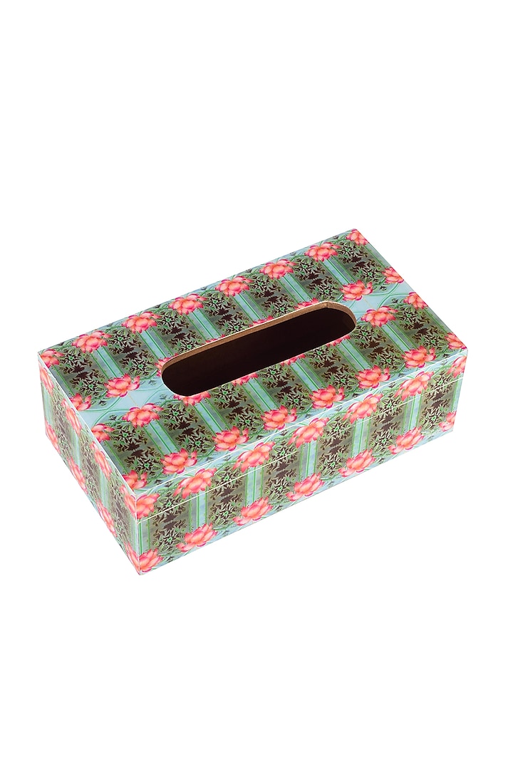 Blue Lotus Wooden Tissue Box by Artychoke at Pernia's Pop Up Shop