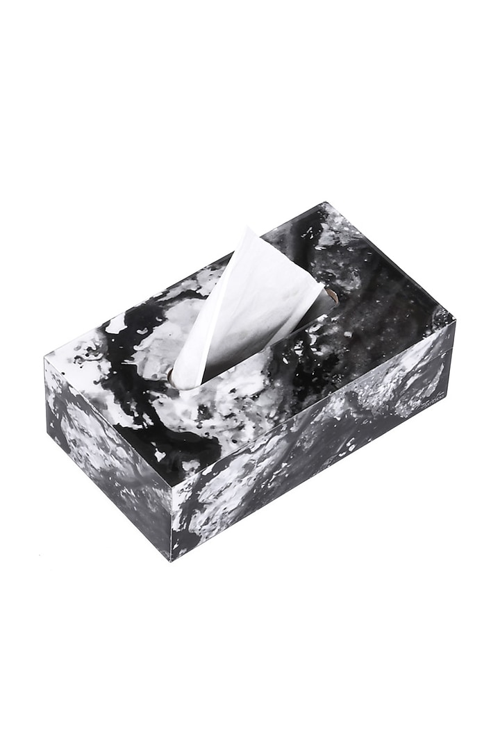 Black Marble Wooden Tissue Box by Artychoke at Pernia's Pop Up Shop