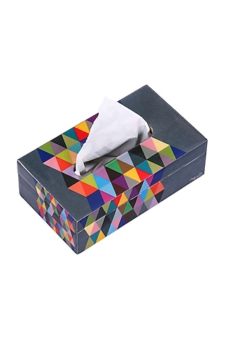 Multi Colored Triad Tissue Box by Artychoke