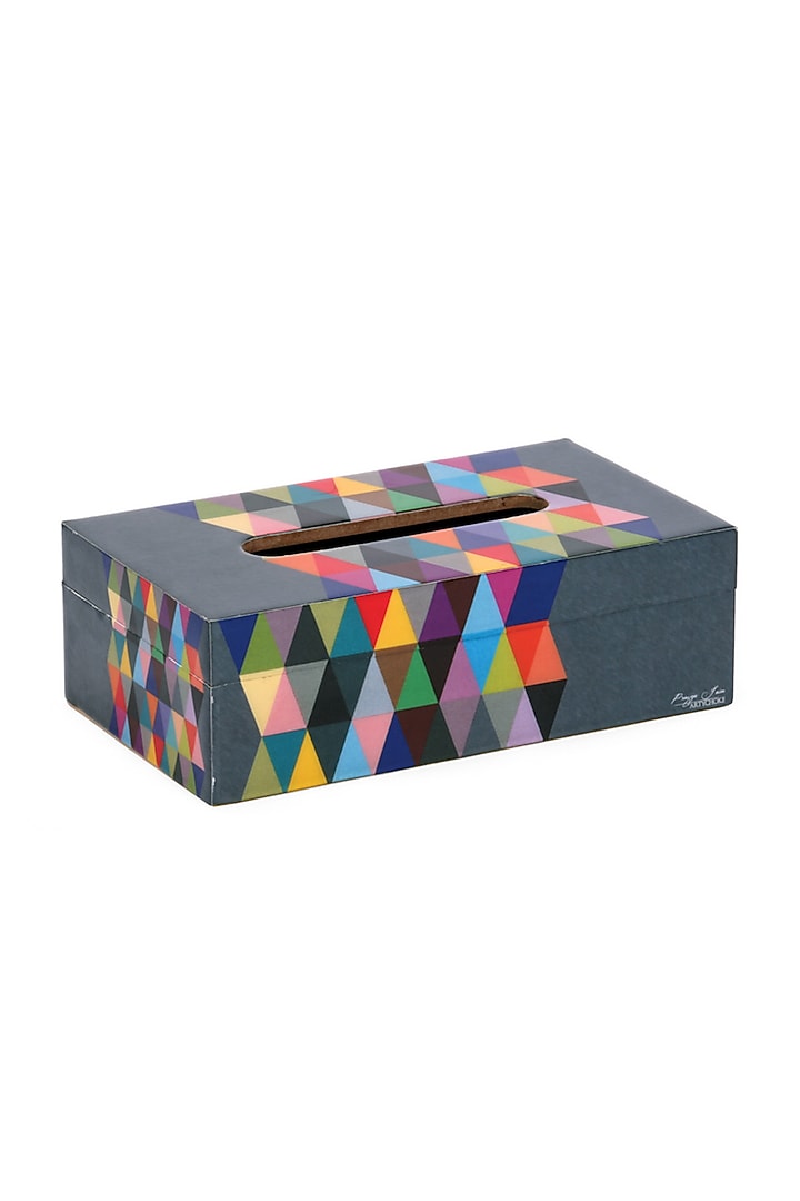 Multi Colored Triad Tissue Box by Artychoke at Pernia's Pop Up Shop