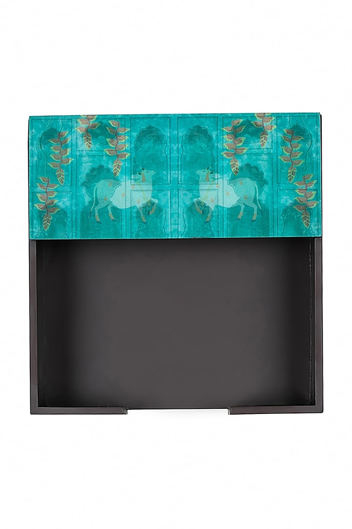 Nandi Teal Cutlery & Napkin Holder Set by Artychoke at Pernia's Pop Up Shop