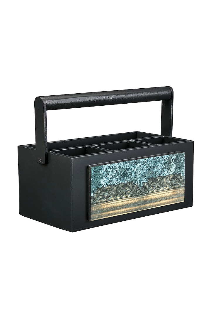 Grey Cement Carved Organiser by Artychoke at Pernia's Pop Up Shop