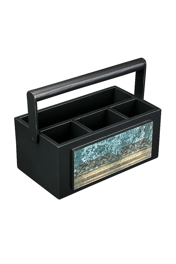 Grey Cement Carved Organiser by Artychoke at Pernia's Pop Up Shop